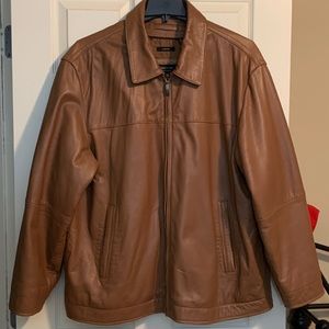 Claiborne mens lambskin leather jacket, like new, rarely worn, buttery soft